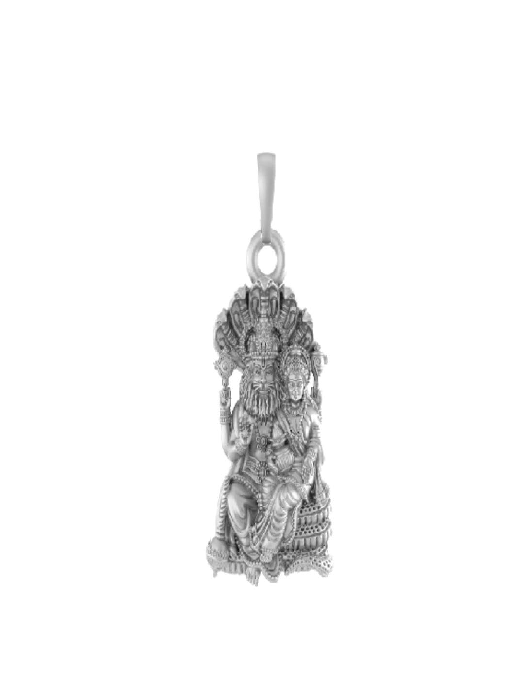 Akshat Sterling Silver (92.5% purity) God Laxmi Narsimha Pendant & Locket for Men & Women - Good Health & Wealth