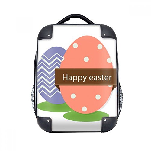 Sac à dos Joyeuses Pâques 15" de transport pour enfant avec bretelles confortables motif oeuf