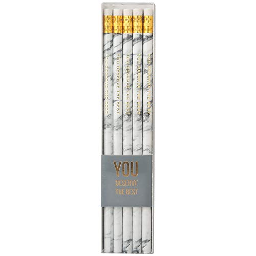 HB Wood Cased Graphite Pencil Set of 10pcs Marble Print Drawing Sketching Pencils with Latex Free Eraser, Home Office School Hign-end Fashion Writing Pens Art Supplies (10PCS Marble Style)