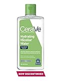 CeraVe Micellar Water & Makeup Remover/Hydrating Facial Cleanser & Eye Makeup Remover w Hyaluronic Acid to Remove Foundation Makeup, Waterproof Mascara, Dirt & Oil, 10 Fl Oz