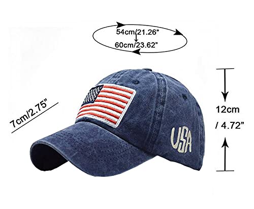 Gorra de béisbol ajustable con bandera americana miniatura 3
