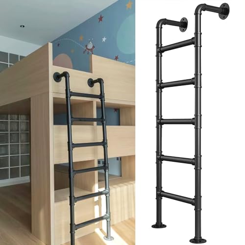 Escalera de hierro forjado de 114 pulgadas con anclaje de seguridad universal 2