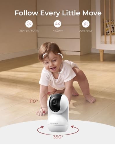Image of Momcozy No WiFi Baby Monitor,5.5'' 1080P Full HD Screen,Smart Notifications