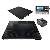 SellEton 48" x 48" (4' x 4') Floor Scale / Pallet Size with Ramp & Thermal Printer 5,000 lbs x 1 lb