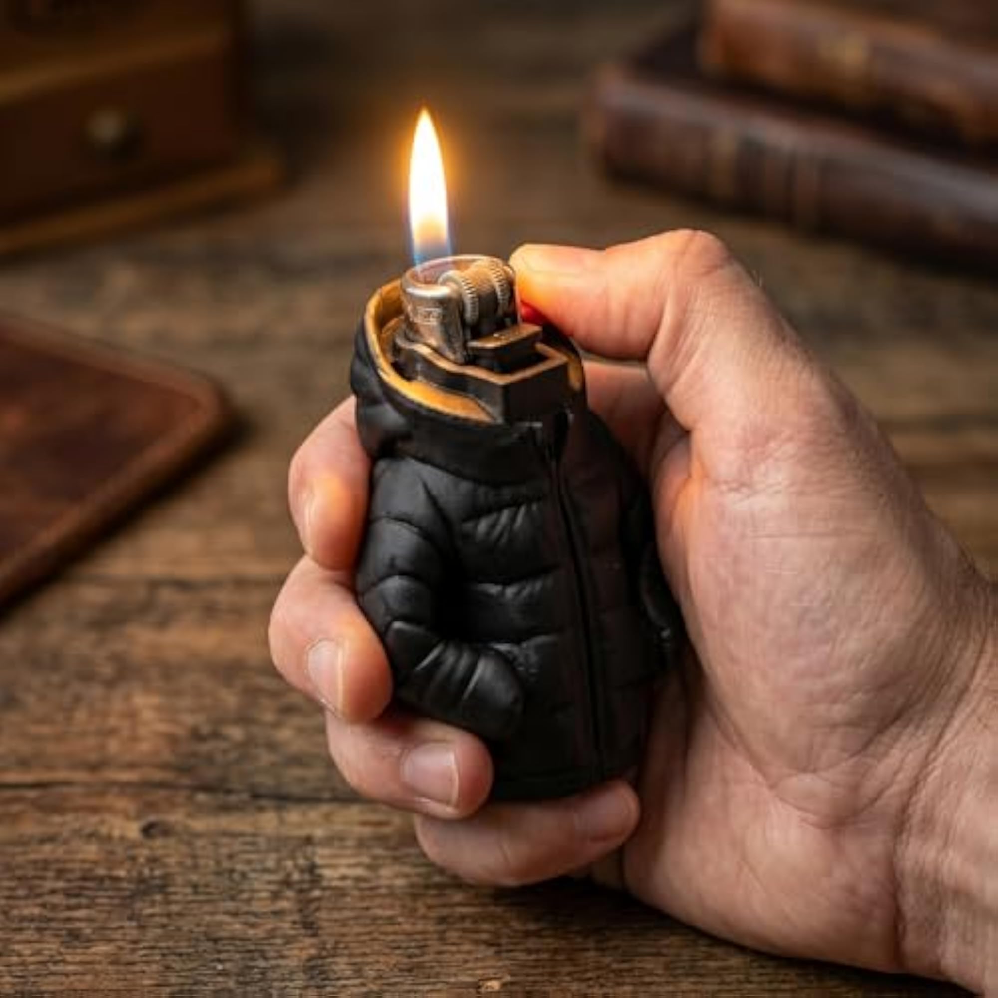 Puffer Jacket Clipper Lighter Sleeve, Urban Smoking Accessory