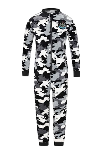 Newcastle United Grenouillère en polaire pour garçon Motif camouflage, Noir , 13-14 ans