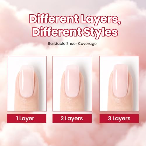Image of Beetles Sheer Milky Pink Jelly Gel Polish,Marsh Mallow Nail Gel