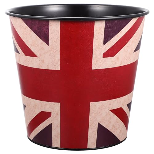 Cesto de basura Happyyami estilo retro USA mapa y bandera