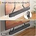 Perlegear Soundbar Mount with Adjustable Height, Sound bar Mount up to 15 lbs, Soundbar Mount Under TV or Above TV, Soundbar tv Mount Bracket with Detachable Long Extension Plates PGSM04B