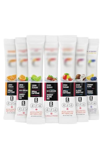 On-The-Go Powder Sticks Variety Pack – 15 Count | Zero Sugar | 200mg Caffeine | 3 Flavors: Dragonfruit Lime, Berry, Strawberry Mango | Energy Drink Mix for Pre-Workout, Travel, and Daily Boost