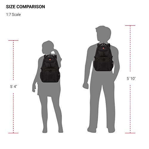 SwissGear 1900 Scansmart Mini/Slim Version, Fits Most 13 Inch Laptops and Tablets, TSA Friendly Backpack, Black by SwissGear - Image 8
