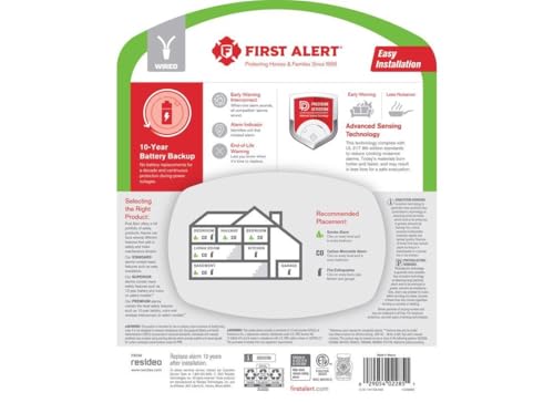 First Alert 10 Year Back Up Hard-Wired w/Battery Back-Up Ionization Smoke and Carbon Monoxide Detect - image 3