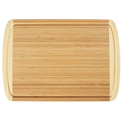 Totally Bamboo Kona Groove Bamboo Carving & Cutting Board, 18' x 12-1/2'
