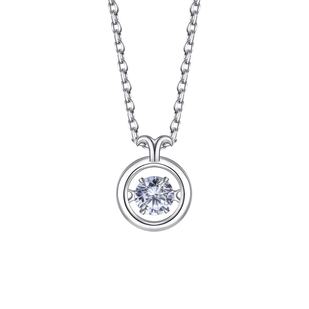 TBDdsd Necklaces, Zodiac Necklace Horoscope For Women, S925 Sterling Silver Zircon Constellation Chain Trendy Choker Delicate Gift Jewelry For Her Girls Couples