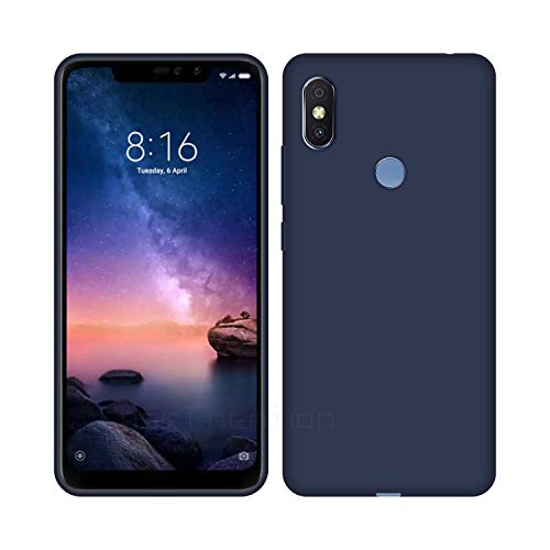 Image of Case Creation Luxurious OG Series for Xiaomi Redmi Note 6 Pro Case Cover,Anti-Dirty Slim Case Frosted Matte Candy TPU Raised Bezel (Splash of Color) Back Cover for Redmi Note 6 Pro -Electric Blue