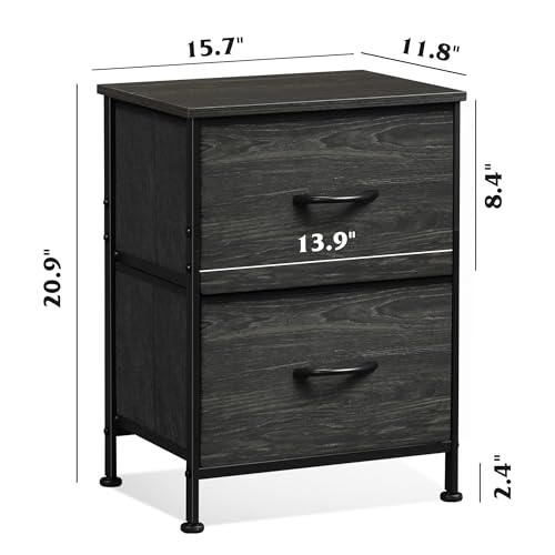 image for WLIVE Night Stand, Small Dresser with Drawers, Dresser for Bedroom wit