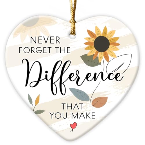 Thank You Gifts for Women, Double Sided Ceramic Retirement Ornament