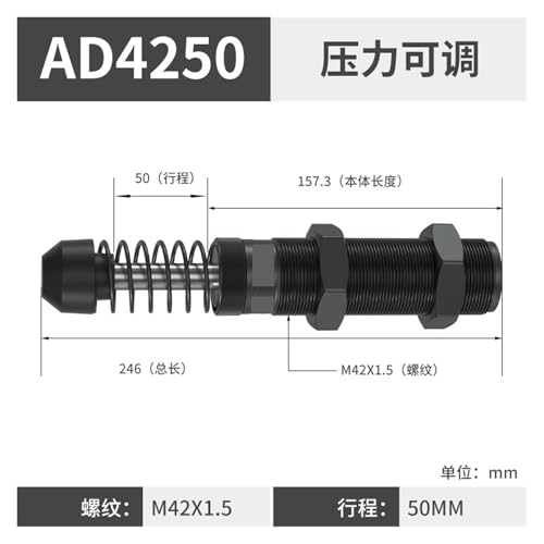 Amortisseur hydraulique AD2020 de pression réglable pour machine de découpe