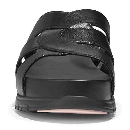 Cole Haan COLE HAAN WOMENS ZEROGRAND SLOTTED SLIDE, BLACK/BLACK, 8.5-B US