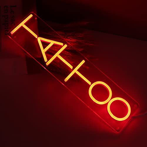 Britrio TATTOOVERTICALRED Tattoo Neon Sign Light For Tattoo Salon Studio Shop Led Fun Wall Art Decor thumb #4
