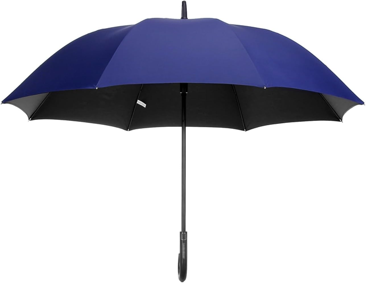 Portable 8 Ribs Stick Umbrella, Auto Open Umbrella Classic J Stick Handle with Easy Grip - Windproof, Rainproof and Durable, Perfect for Rainy Days (Blue)，Blue