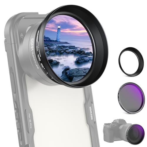 Filtro ND Variable 58mm NEEWER ND2 a ND32 ajustable para teleobjetivo 65mm y lentes de cámara