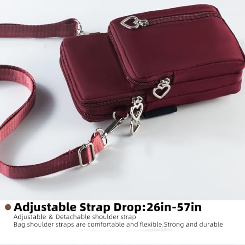 Image of JANKS Small Crossbody Bag for Women - Mini Phone Purses with Crossbody Strap and Wallet - Nylon Arm Bag