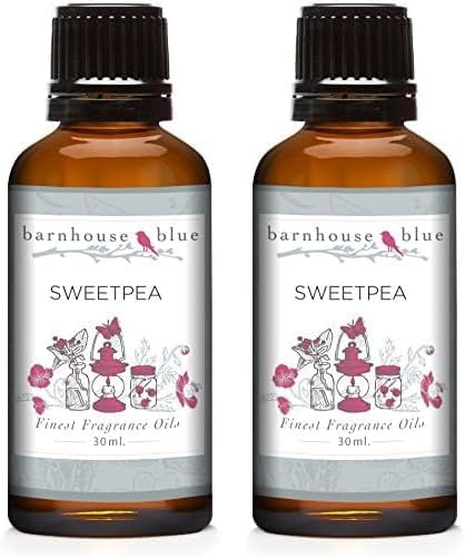 Barnhouse Blue Sweet Pea Premium Grade Fragrance Oils - for Candle, Soap Making, & More - 30ML (Pack of 2)
