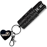 UDAP Black Keychain Pepper Spray - Maximum Strength Self Defense Spray, World’s Hottest Red Pepper Formula, Police & Military OC Spray, Compact, Fast Access, Personal Protection Spray, Stream