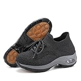 Comfort Wear Orthowear Shoes for Women Men, Non-Slip Air Cushion Work Nurse Shoes Arch Support Orthopedic Sneakers Breathable Comfortable Plantar Fasciitis Ortho Sneakers Grey