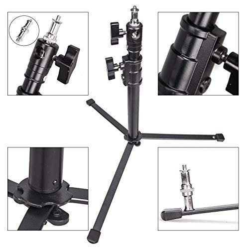 Support d'éclairage au sol 60cm réglable avec trépied de lampe pour softbox