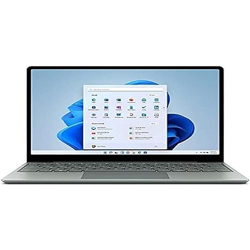 Microsoft Surface Laptop Go 2 (Windows 11, 12,4 tum pekskärm, Intel Core i5, 8 GB RAM, 256 GB SSD, franska AZERTY-tangentbord) - Salvia-grön - Den lättaste Surface bärbar dator