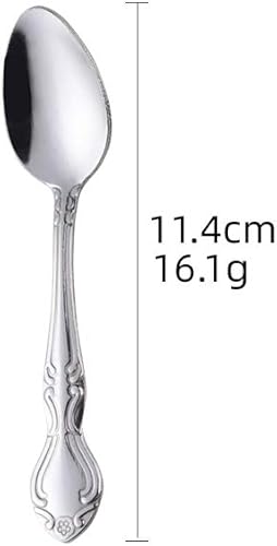 Miniatura 158 de Juego de 12 cucharas de café, mini cucharas de café, cucharas de espresso de acero inoxidable, cucharas pequeñas para postre, té, aperitivo, 4.6