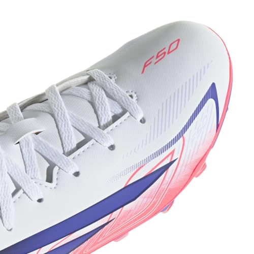 adidas Unisex-Kids F50 Hyperfast Club Firm Ground/Multi Ground, WhiteSolarPurpleSolarTurbo, 6 by adidas - Used condition - Image 7