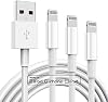 3 Pack Cable Cargador para iPhone Certificado MFi de Apple 6 Pies, Cable Apple Lightning a USB de 6 Pies, Carga Rápida 2.4A, Cables Largos para iPhone 14/13/12/11/11 Pro/11 Max/X/XS/XR/XS Max/8/7/6 2