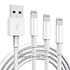 Paquete de 3 cables de carga de 6 pies con certificación MFi de Apple, cable Lightning a USB, cable largo de carga rápida de 2.4 A, para iPhone 13/12/11/11Pro/11Max/ X/XS/XR/XS Max/8/7/6
