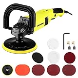 Desoon Politriz Lixadeira Rotativa 1400W 150MM Eletrica Profissional Automotiva Polidor Multifunções 220V Máquina de Lixadeira 3000RPM 6 Velocidade Variável Com Acessórios