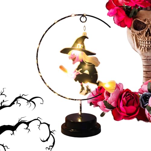 Lampe Sorcière Halloween : luminaire LED créatif pour décoration de table et salon