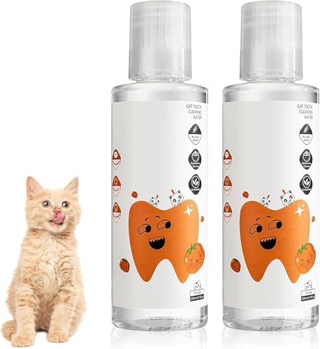 Enjuague bucal para mascotas, natural e inodoro, combate eficazmente el sarro, promueve la salud de las encías y refresca el aliento. Apto para gatos y perros.