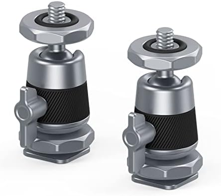 SMALLRIG 2PCS Mini Ball Head with Removable Cold Shoe Mount for DSLR Cameras Camcorders Monitor Mini Tripods - 2948