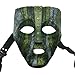 Charmgle Máscara de resina Loki de lujo de Jim Carrey The Mask para Halloween, disfraz de máscaras, disfraz de película, decoración del hogar, colección para adultos, color verde claro