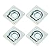 4PCS Recessed Trailer Rope, Carbon Steel Tie Downs for Trailers, 2000lb Maximum Breaking Force, Flush Mount D Rings for Boat, Pickup Truck, Flatbeds, and Van Floor