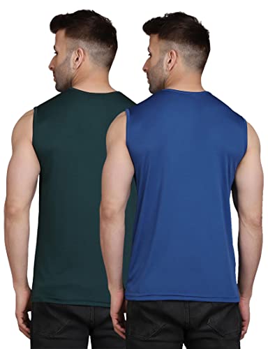 Image of Men's Regular Fit Sleeveless T-Shirt (Pack of 2)