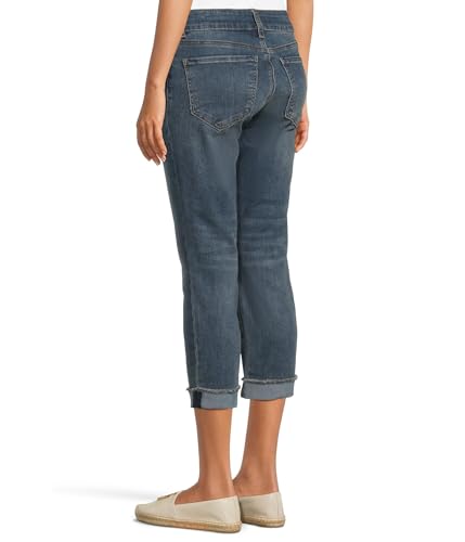 KUT from the Kloth Women's Amy Crop Straight Waistband Double Button Roll Up3