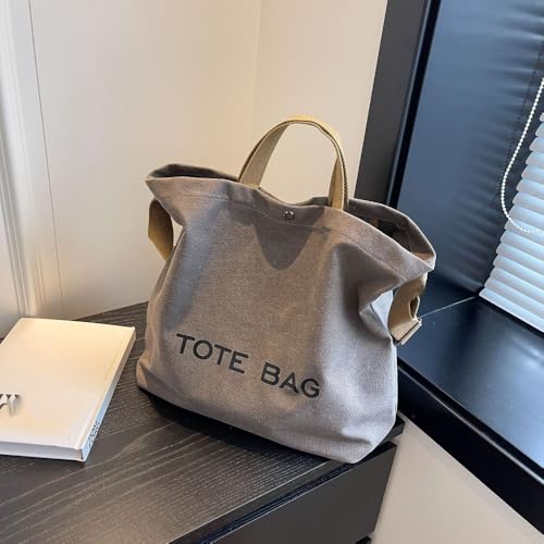 Bolso Tote Retro de Lona - Gran Capacidad miniatura 3
