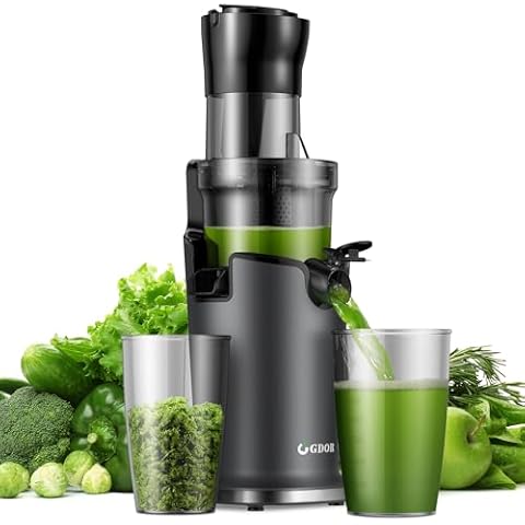 GDOR Slow Masticating Juicer with High Yield Cover