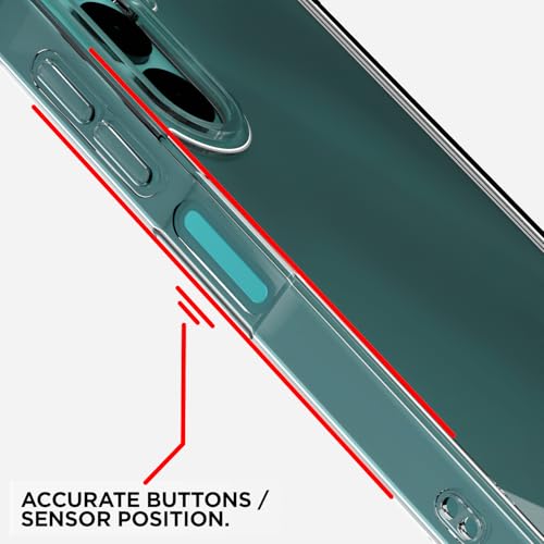 Image of Amazon Basics Back Cover for Samsung Galaxy A16 5G PC + TPU Clear Transparent Raised Edges Shockproof Protective Phone Bumper Case(Transparent)