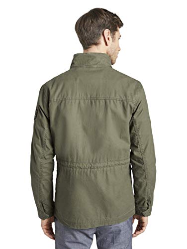 TOM TAILOR Giacca a collo Alto, Uomo, Verde (Olive...