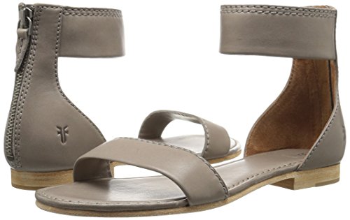 Frye Women's Carson Ankle Zip Flat Sandal, Grey, 7 M Us #TOP6