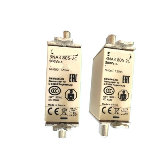 Fusible 3NA3822-2C évite les pannes électriques NH000-63A solution contre les courts-circuits 500V